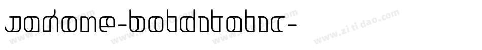 Jakone-BoldItalic字体转换