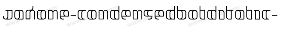 Jakone-CondensedBoldItalic字体转换