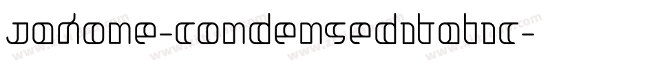 Jakone-CondensedItalic字体转换