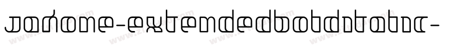 Jakone-ExtendedBoldItalic字体转换