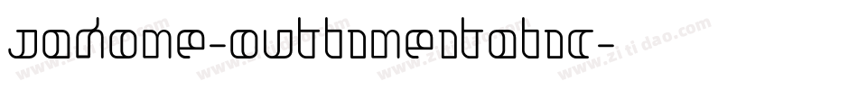 Jakone-OutlineItalic字体转换