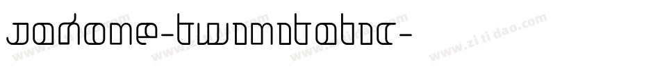 Jakone-TwinItalic字体转换
