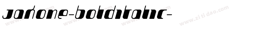 Jakone-BoldItalic字体转换