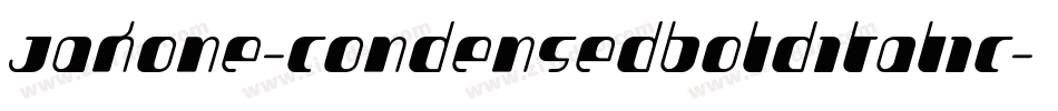 Jakone-CondensedBoldItalic字体转换
