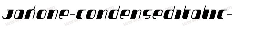 Jakone-CondensedItalic字体转换
