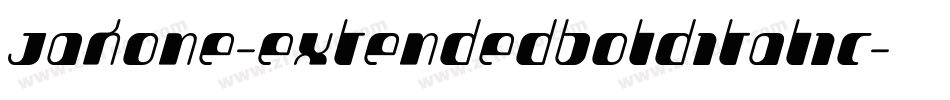 Jakone-ExtendedBoldItalic字体转换