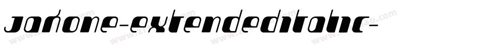 Jakone-ExtendedItalic字体转换