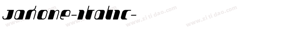 Jakone-Italic字体转换