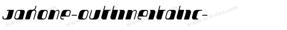 Jakone-OutlineItalic字体转换