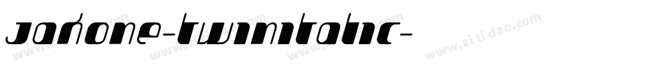 Jakone-TwinItalic字体转换