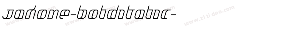 Jakone-BoldItalic字体转换