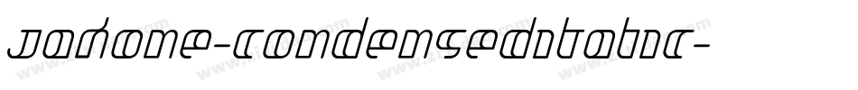 Jakone-CondensedItalic字体转换