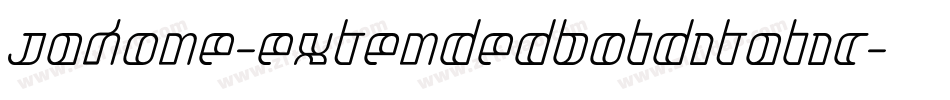Jakone-ExtendedBoldItalic字体转换