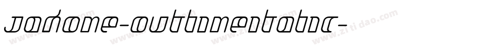 Jakone-OutlineItalic字体转换