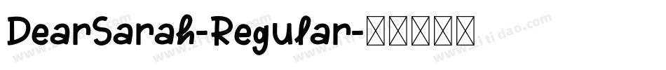 DearSarah-Regular字体转换