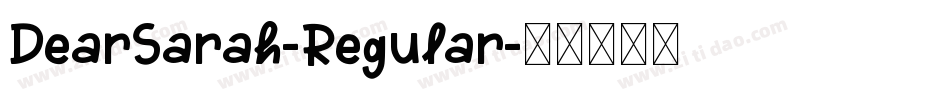 DearSarah-Regular字体转换