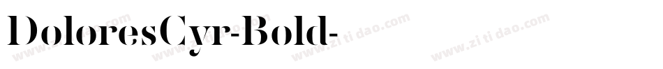 DoloresCyr-Bold字体转换