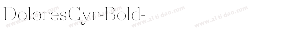 DoloresCyr-Bold字体转换