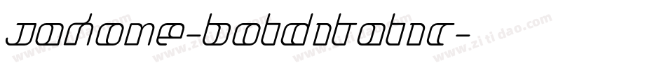 Jakone-BoldItalic字体转换