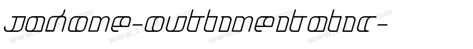 Jakone-OutlineItalic字体转换