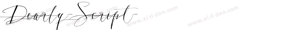 Dearly-Script字体转换