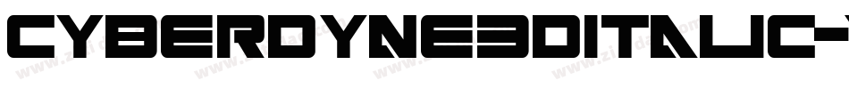 Cyberdyne3DItalic-yzVY字体转换