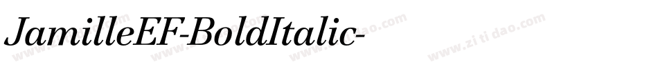 JamilleEF-BoldItalic字体转换