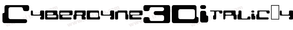 Cyberdyne3DItalic-yzVY字体转换