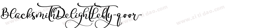 BlacksmithDelightLefty-qoor字体转换