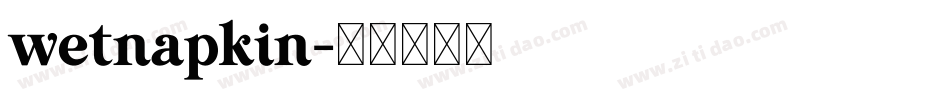 wetnapkin字体转换