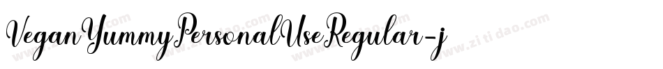VeganYummyPersonalUseRegular-jEVB7字体转换