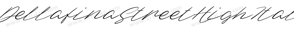 DellafinaStreetHighItalic-JRG5E字体转换