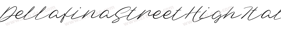 DellafinaStreetHighItalic-JRG5E字体转换