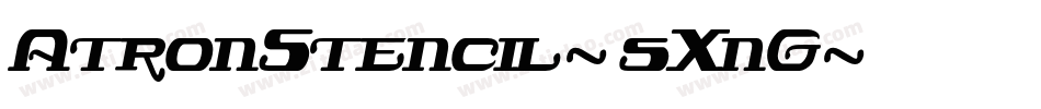AtronStencil-5XnG字体转换