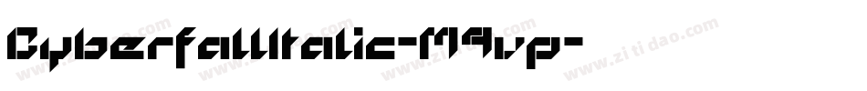CyberfallItalic-M9vp字体转换
