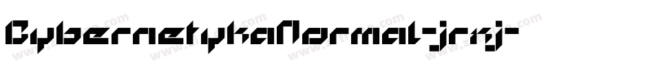CybernetykaNormal-jrxj字体转换