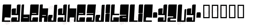Cyberdyne3DItalic-yzVY字体转换