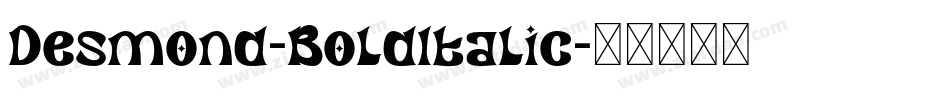 Desmond-BoldItalic字体转换