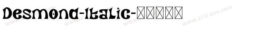 Desmond-Italic字体转换