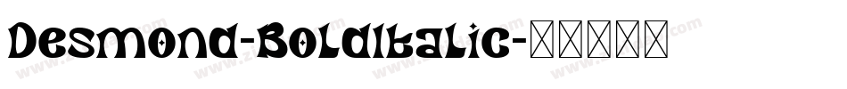 Desmond-BoldItalic字体转换