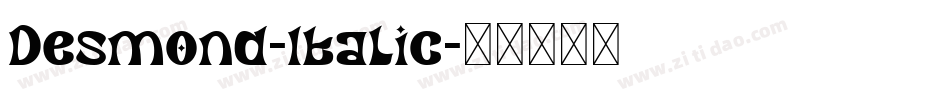 Desmond-Italic字体转换
