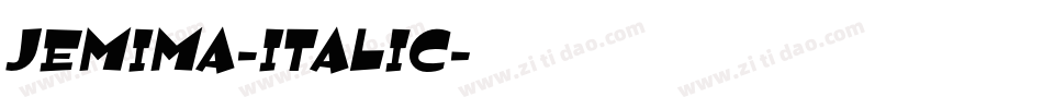 Jemima-Italic字体转换