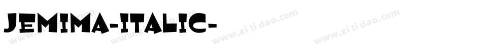 Jemima-Italic字体转换