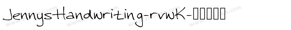 JennysHandwriting-rvwK字体转换