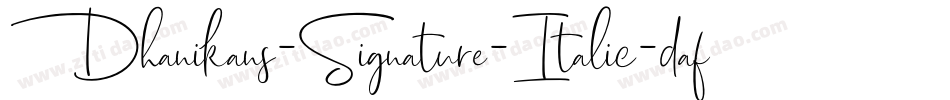Dhanikans-Signature-Italic-dafont-2字体转换