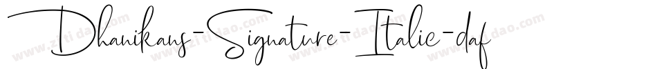 Dhanikans-Signature-Italic-dafont-2字体转换