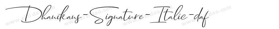 Dhanikans-Signature-Italic-dafont-2字体转换