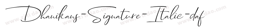 Dhanikans-Signature-Italic-dafont-2字体转换