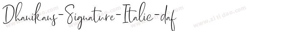 Dhanikans-Signature-Italic-dafont-2字体转换