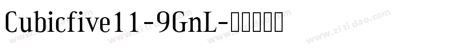 Cubicfive11-9GnL字体转换